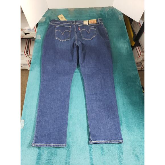 Levis Jeans Size 18 Short Womens Blue Pants Denim Classic Mid Rise Skinny NWT - Picture 15 of 16